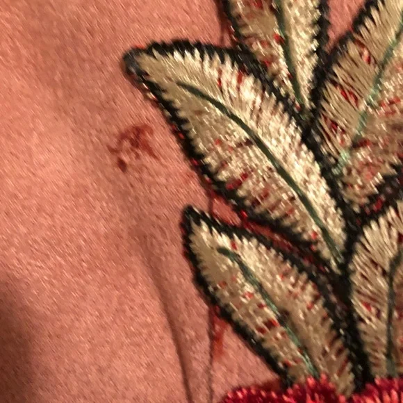 Tahari Dusty Rose Appliqué Open-Front Coat Size M - Picture 9 of 14